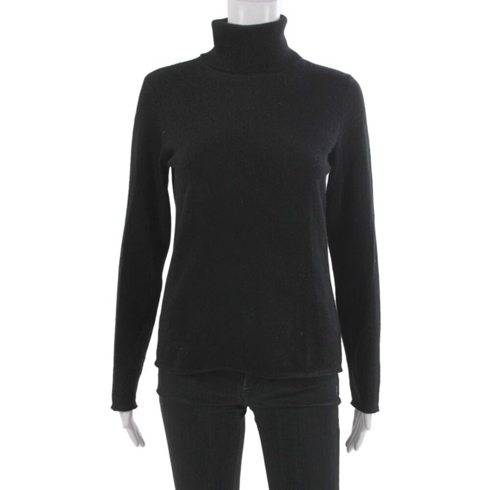 Magaschoni Collection Women Cashmere Turtleneck Sweater Black Size S